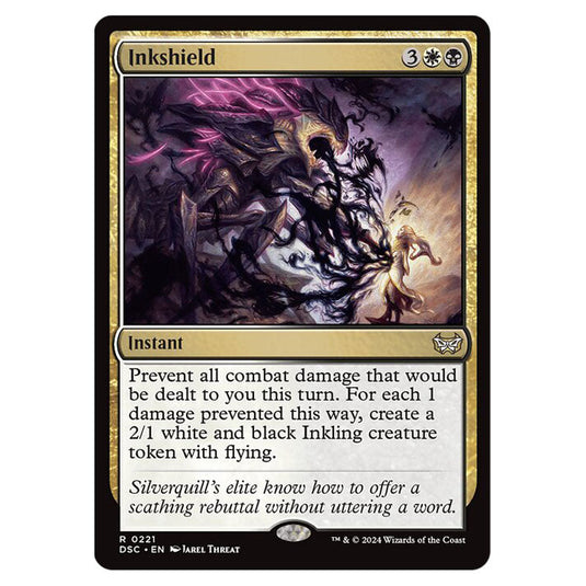 Inkshield 221 card from the Magic The Gathering set Duskmourn: House of Horror Commander