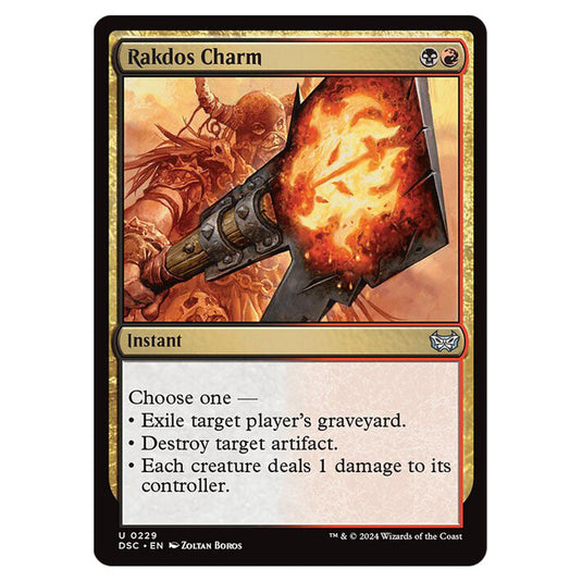 Rakdos Charm 229 card from the Magic The Gathering set Duskmourn: House of Horror Commander