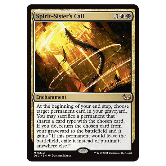 Spirit-Sister's Call 232 card from the Magic The Gathering set Duskmourn: House of Horror Commander