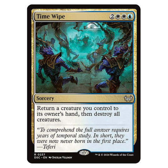 Time Wipe 237 card from the Magic The Gathering set Duskmourn: House of Horror Commander