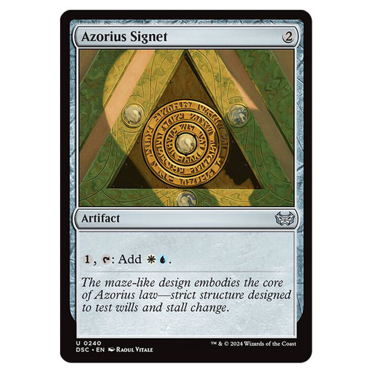 Azorius Signet 240 card from the Magic The Gathering set Duskmourn: House of Horror Commander