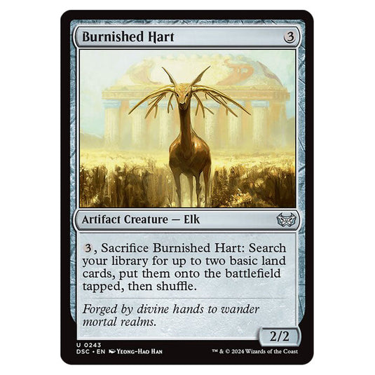 Burnished Hart 243 card from the Magic The Gathering set Duskmourn: House of Horror Commander