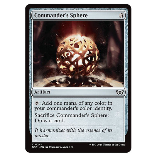 Commander's Sphere 244 card from the Magic The Gathering set Duskmourn: House of Horror Commander