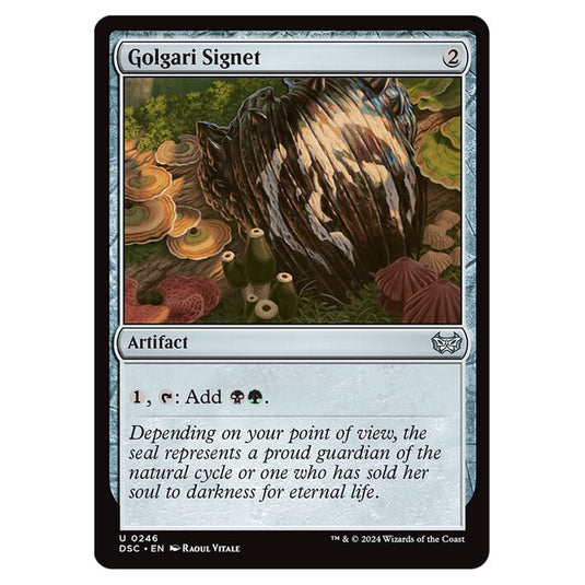 Golgari Signet 246 card from the Magic The Gathering set Duskmourn: House of Horror Commander