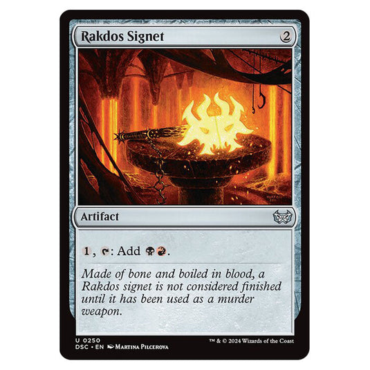 Rakdos Signet 250 card from the Magic The Gathering set Duskmourn: House of Horror Commander