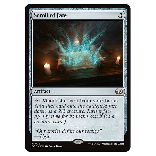 Scroll of Fate 251 card from the Magic The Gathering set Duskmourn: House of Horror Commander