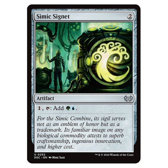 Simic Signet 252 card from the Magic The Gathering set Duskmourn: House of Horror Commander