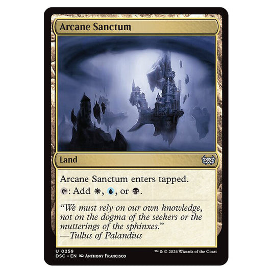 Arcane Sanctum 259 card from the Magic The Gathering set Duskmourn: House of Horror Commander