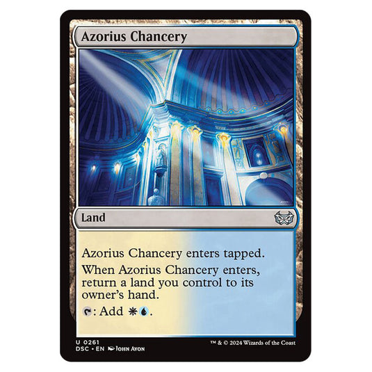 Azorius Chancery 261 card from the Magic The Gathering set Duskmourn: House of Horror Commander