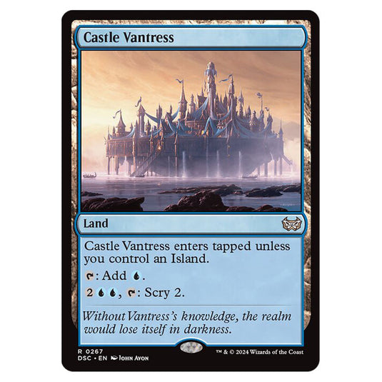 Castle Vantress 267 card from the Magic The Gathering set Duskmourn: House of Horror Commander