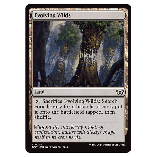 Evolving Wilds 274 card from the Magic The Gathering set Duskmourn: House of Horror Commander