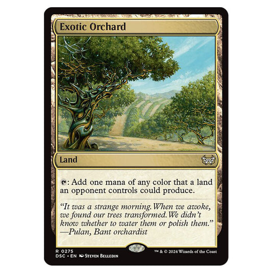 Exotic Orchard 275 card from the Magic The Gathering set Duskmourn: House of Horror Commander