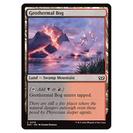 Geothermal Bog 278 card from the Magic The Gathering set Duskmourn: House of Horror Commander