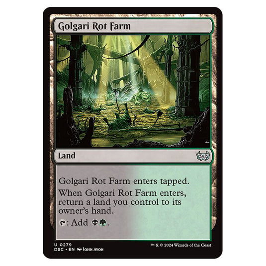 Golgari Rot Farm 279 card from the Magic The Gathering set Duskmourn: House of Horror Commander