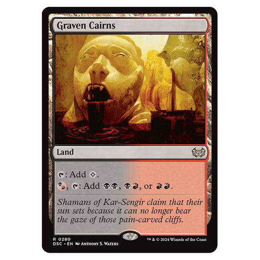 Graven Cairns 280 card from the Magic The Gathering set Duskmourn: House of Horror Commander