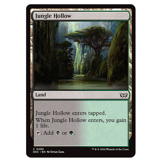 Jungle Hollow 285 card from the Magic The Gathering set Duskmourn: House of Horror Commander