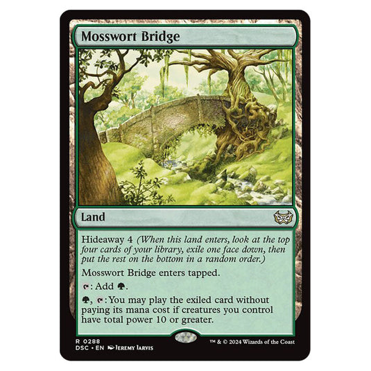 Mosswort Bridge 288 card from the Magic The Gathering set Duskmourn: House of Horror Commander