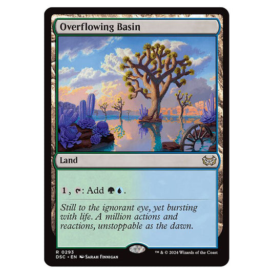 Overflowing Basin 293 card from the Magic The Gathering set Duskmourn: House of Horror Commander