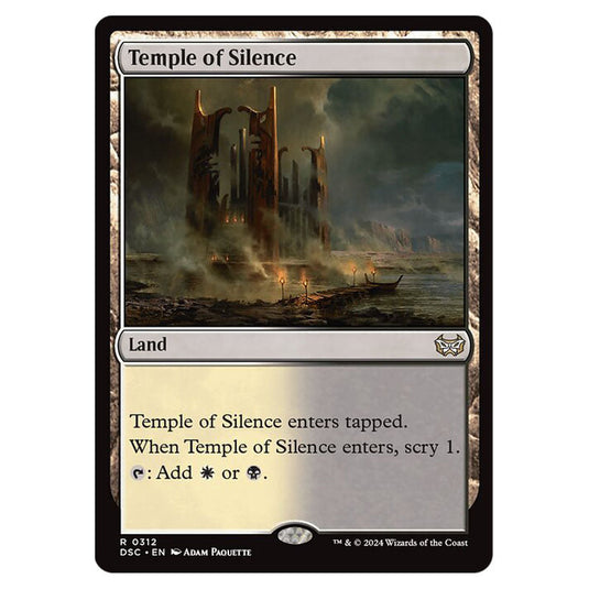 Temple of Silence 312 card from the Magic The Gathering set Duskmourn: House of Horror Commander