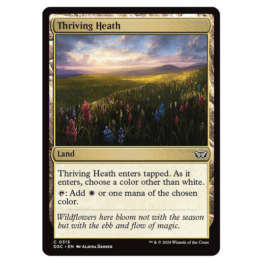 Thriving Heath 315 card from the Magic The Gathering set Duskmourn: House of Horror Commander