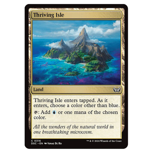 Thriving Isle 316 card from the Magic The Gathering set Duskmourn: House of Horror Commander