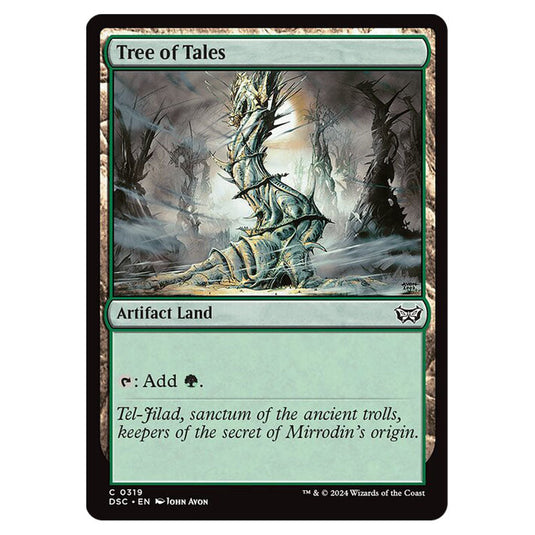 Tree of Tales 319 card from the Magic The Gathering set Duskmourn: House of Horror Commander