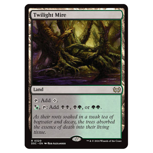 Twilight Mire 320 card from the Magic The Gathering set Duskmourn: House of Horror Commander