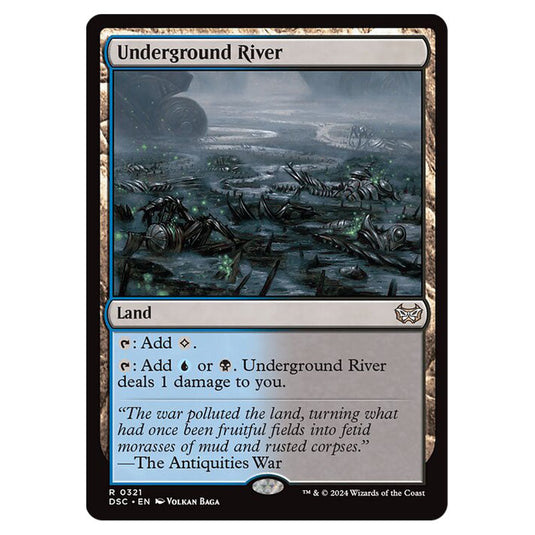 Underground River 321 card from the Magic The Gathering set Duskmourn: House of Horror Commander