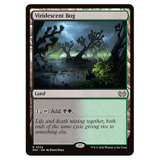 Viridescent Bog 324 card from the Magic The Gathering set Duskmourn: House of Horror Commander