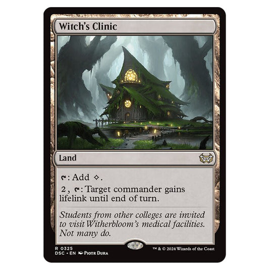 Witch's Clinic 325 card from the Magic The Gathering set Duskmourn: House of Horror Commander