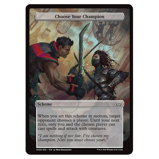 Choose Your Champion 330 card from the Magic The Gathering set Duskmourn: House of Horror Commander