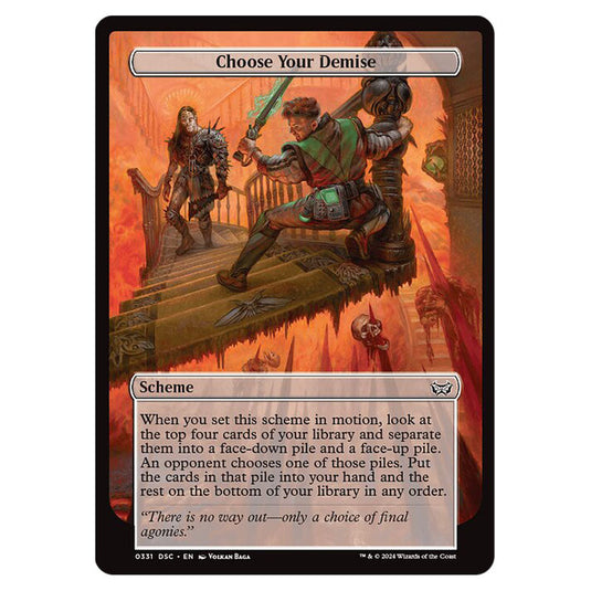 Choose Your Demise 331 card from the Magic The Gathering set Duskmourn: House of Horror Commander