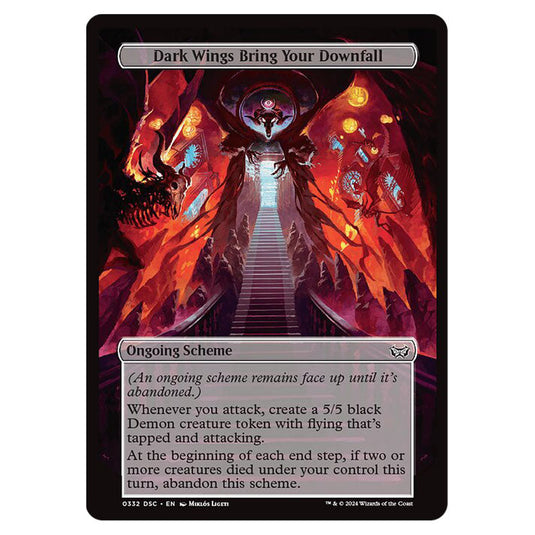 Dark Wings Bring Your Downfall 332 card from the Magic The Gathering set Duskmourn: House of Horror Commander