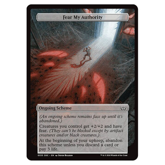 Fear My Authority 333 card from the Magic The Gathering set Duskmourn: House of Horror Commander