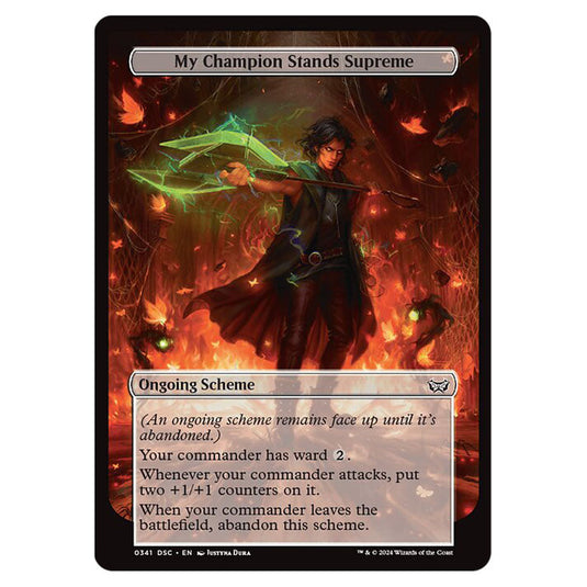 My Champion Stands Supreme 341 card from the Magic The Gathering set Duskmourn: House of Horror Commander