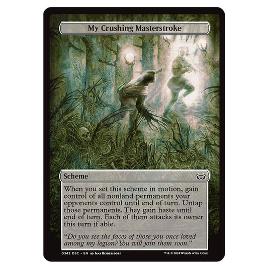 My Crushing Masterstroke 342 card from the Magic The Gathering set Duskmourn: House of Horror Commander