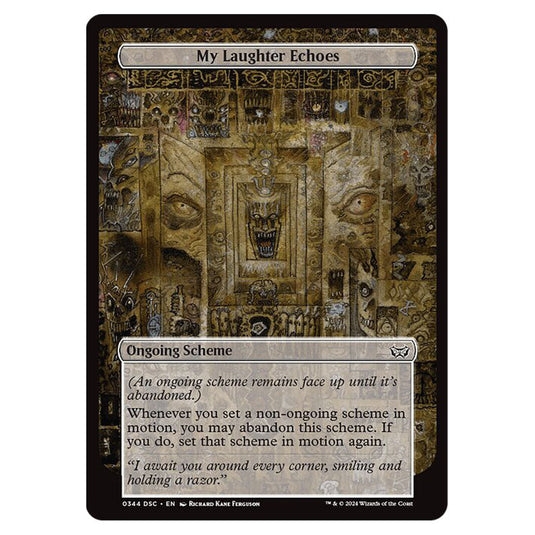 My Laughter Echoes 344 card from the Magic The Gathering set Duskmourn: House of Horror Commander