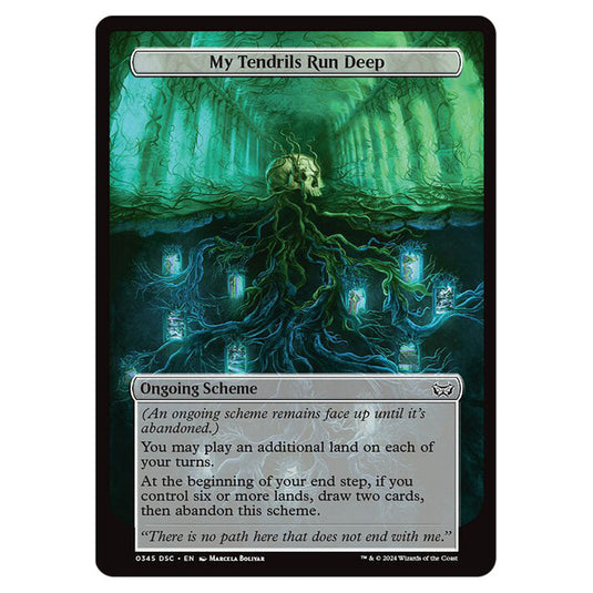 My Tendrils Run Deep 345 card from the Magic The Gathering set Duskmourn: House of Horror Commander