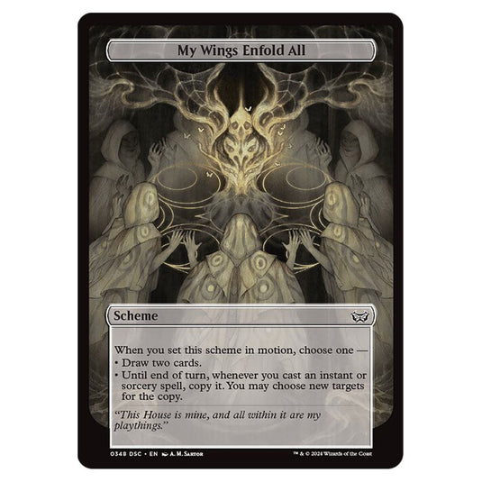 My Wings Enfold All 348 card from the Magic The Gathering set Duskmourn: House of Horror Commander