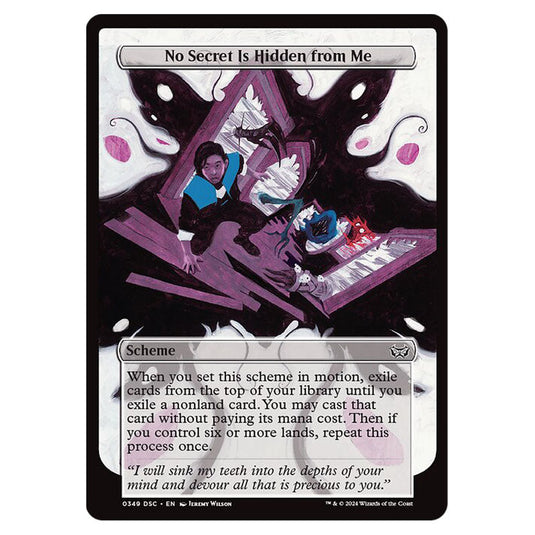 No Secret Is Hidden from Me 349 card from the Magic The Gathering set Duskmourn: House of Horror Commander