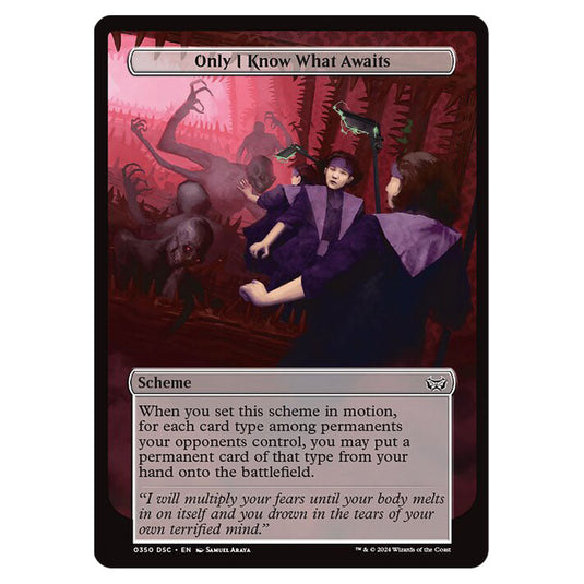 Only I Know What Awaits 350 card from the Magic The Gathering set Duskmourn: House of Horror Commander