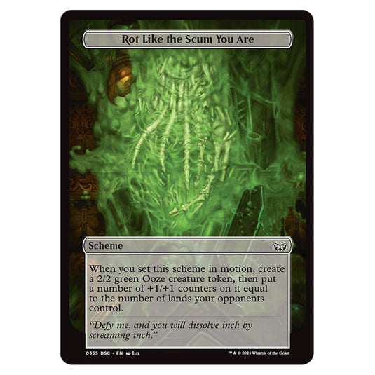 Rot Like the Scum You Are 355 card from the Magic The Gathering set Duskmourn: House of Horror Commander