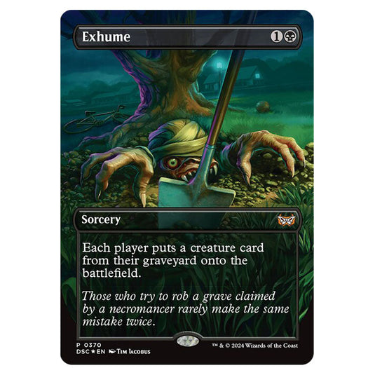 Exhume 370 card from the Magic The Gathering set Duskmourn: House of Horror Commander