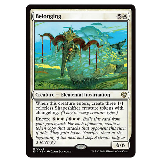 Belonging 0005 card from the Magic The Gathering set Lorwyn Eclipsed Commander