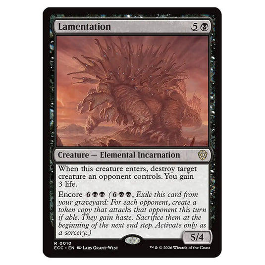 Lamentation 0010 card from the Magic The Gathering set Lorwyn Eclipsed Commander