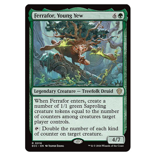 Ferrafor, Young Yew 0016 card from the Magic The Gathering set Lorwyn Eclipsed Commander