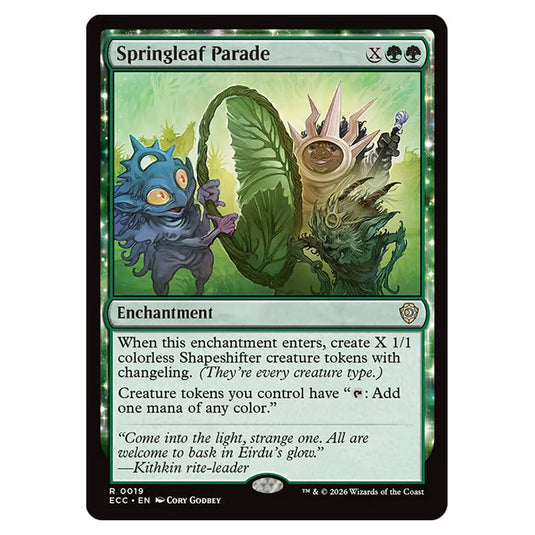 Springleaf Parade 0019 card from the Magic The Gathering set Lorwyn Eclipsed Commander