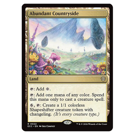 Abundant Countryside 0022 card from the Magic The Gathering set Lorwyn Eclipsed Commander