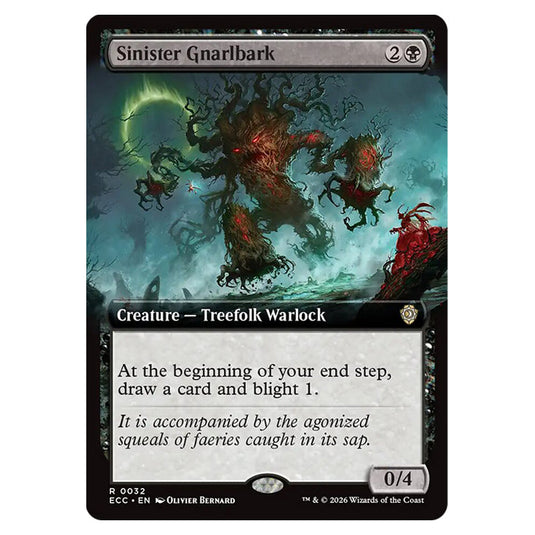 Sinister Gnarlbark 0032 card from the Magic The Gathering set Lorwyn Eclipsed Commander