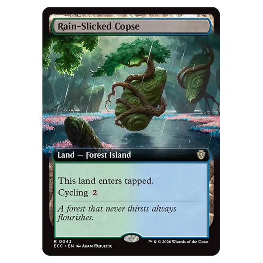 Rain-Slicked Copse 0043 card from the Magic The Gathering set Lorwyn Eclipsed Commander